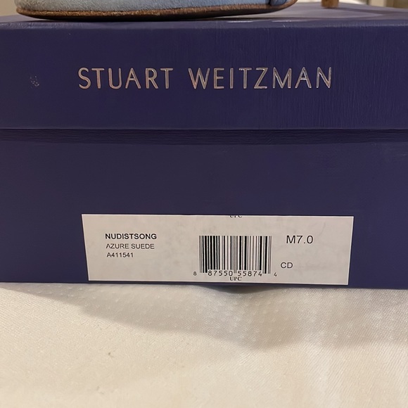 Stuart Weitzman Nudistsong in Azure (light blue) suede. Worn once! Size 7 - Picture 6 of 10